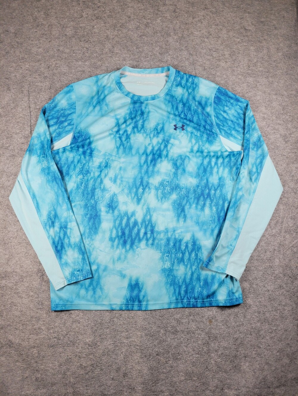 Under Armour Iso-Chill Blue Quick Dry Performance Long Sleeve Shirt Men Size XXL